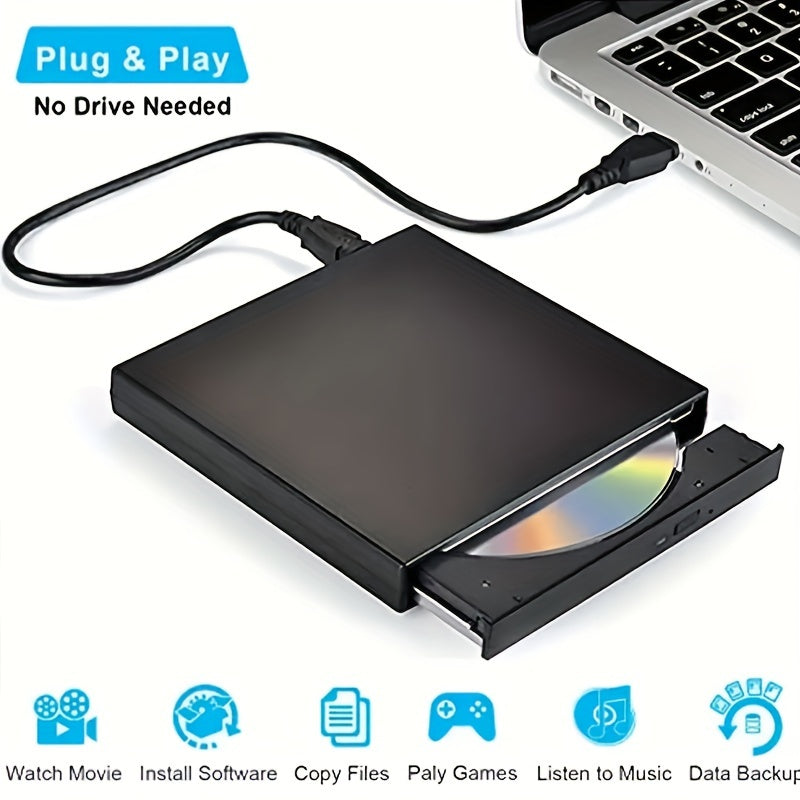 Unidade Externa de CD, DVD, USB 2.0, Portátil