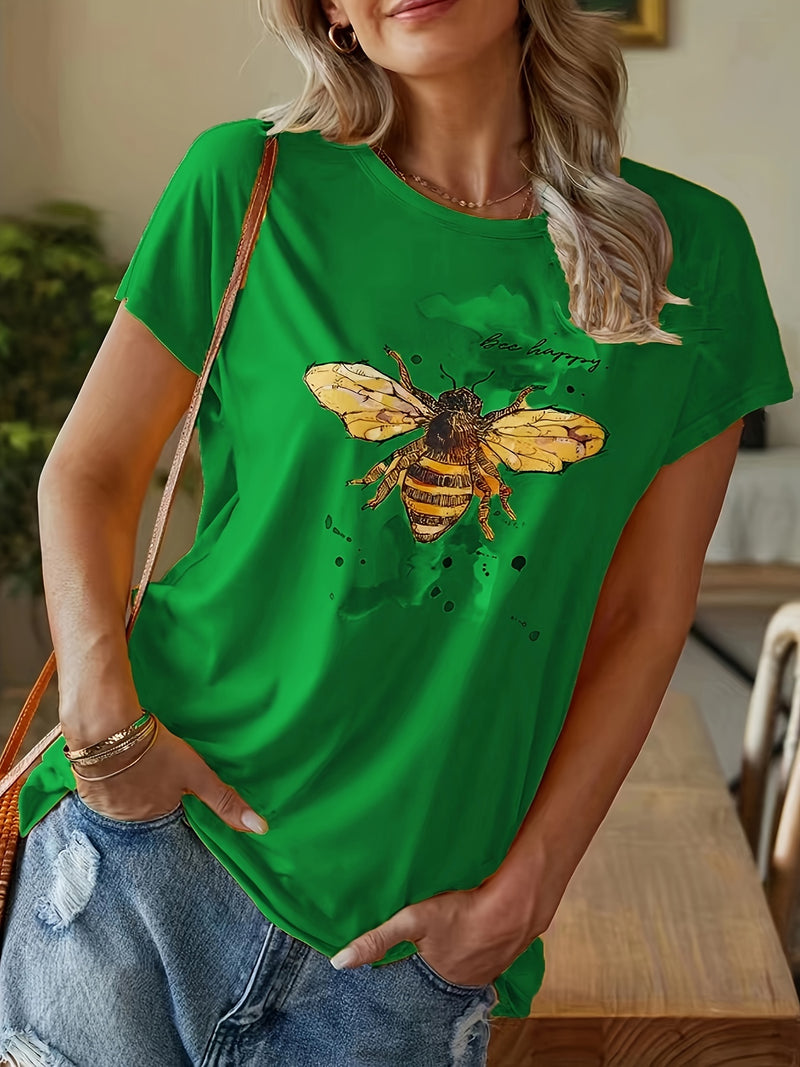 T-Shirt Feminina Casual Abelinha