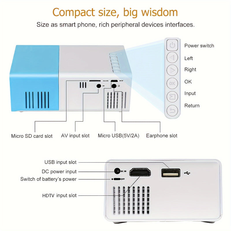 Mini projetor Portátil