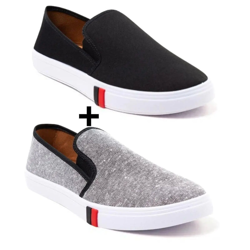 Kit 2 Sapatos Slip On Masculino