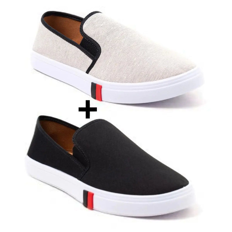 Kit 2 Sapatos Slip On Masculino