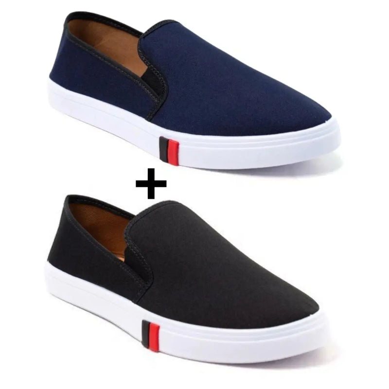 Kit 2 Sapatos Slip On Masculino