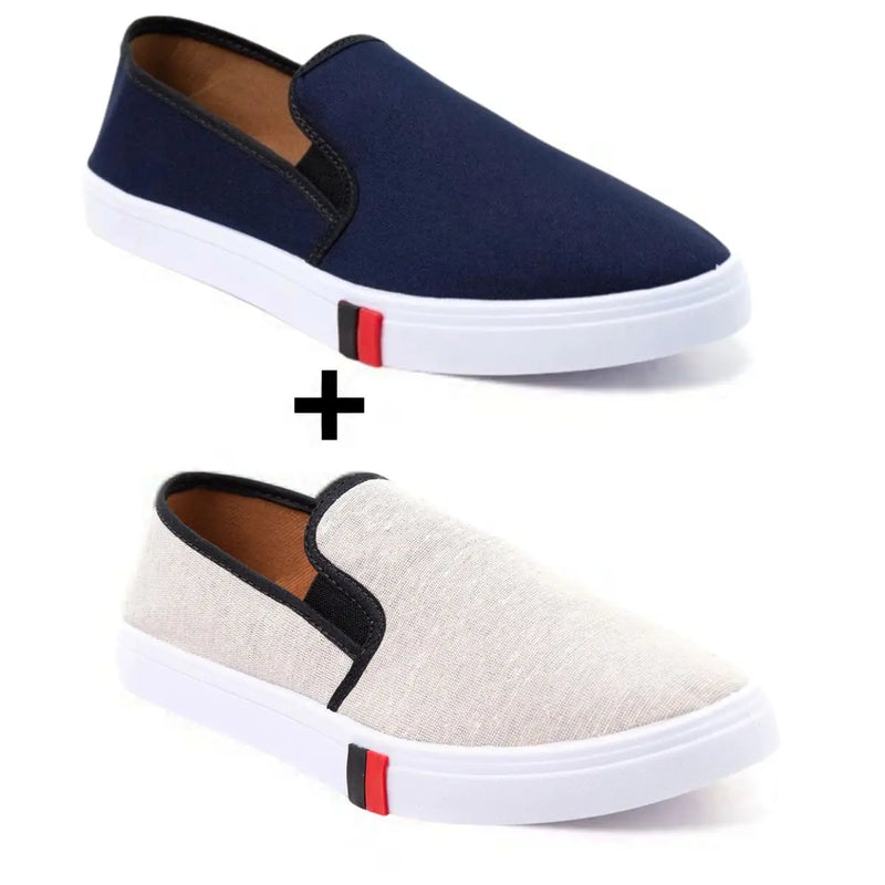 Kit 2 Sapatos Slip On Masculino