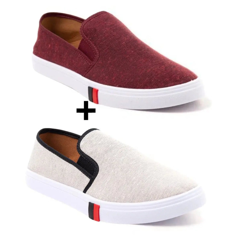 Kit 2 Sapatos Slip On Masculino