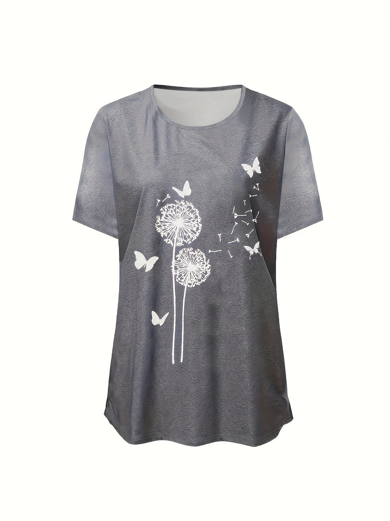 T-Shirt Feminina Dandelions & Butterfly